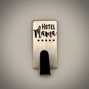 Edelstahlhaken personalisiert 2 Stück – mit Gravur für Haushalt, Gastro & Hotel